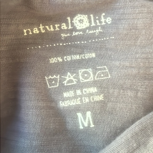 Natural Life Taupe Brown Cotton Midi Raw Hem Boho Cotton Dress Women's Size M - Picture 8 of 8